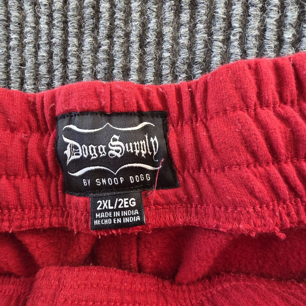 Snoop Dogg Supply Patch Men's Red Track Suit Jacket  & Pants (2XL) - Picture 16 of 16